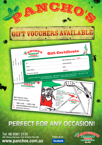 Pancho's gift voucher
